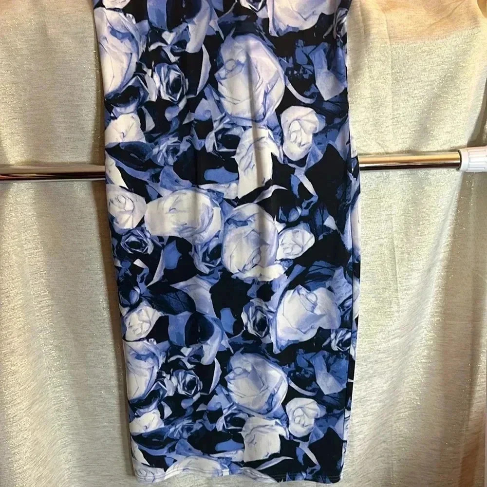 Blue Flowered Dress - Picture 2 of 2